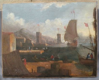 École Française du XIXe siècle
Bateaux à...