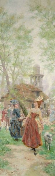 Maurice LELOIR (1853-1940)
Fête galante au...