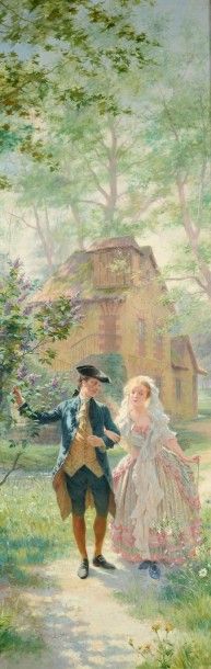Maurice LELOIR (1853-1940)
Conversation galante...