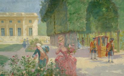 Maurice LELOIR (1853-1940)
Au bord du bassin...
