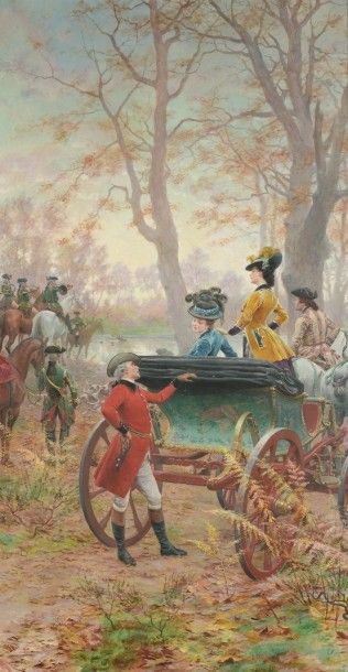 Maurice LELOIR (1853-1940)
Chasse à courre...