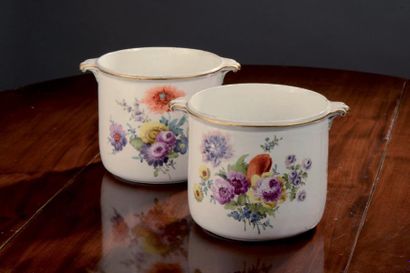 MEISSEN
Paire de seaux à bouteille cylindriques...