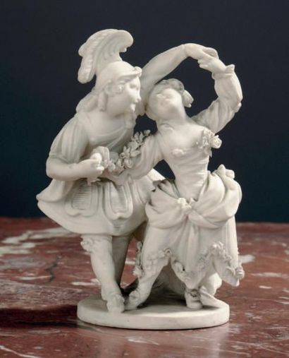 SÈVRES
Groupe en biscuit de porcelaine tendre...