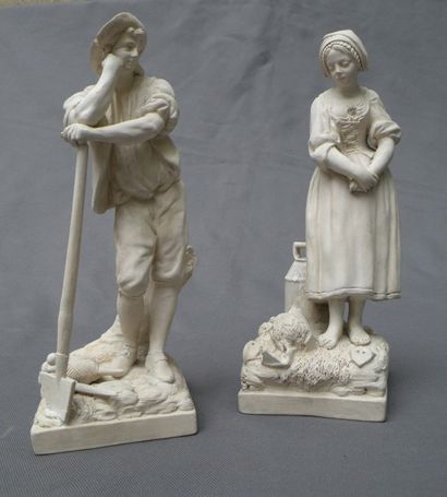 TERRE DE LORRAINE
Paire de statuettes représentant...