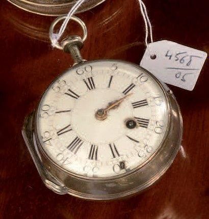 Montre de gousset, le boîtier en argent,...