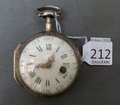 Montre de gousset le boîtier en argent gravé...