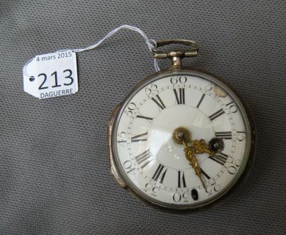 Montre de gousset le boîtier en argent uni,...