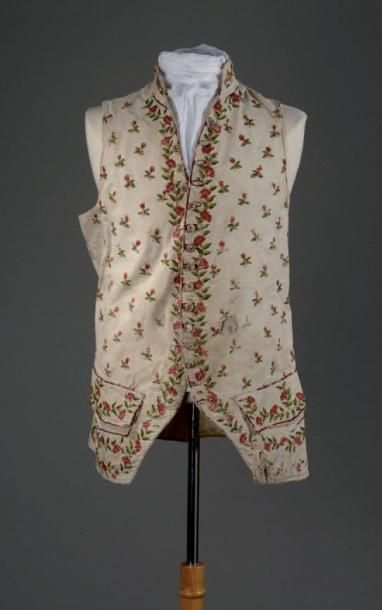 Gilet à basques, vers 1760. Sergé de coton...