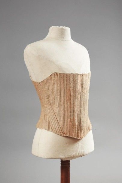 Corps à baleines, vers 1750-1760. En toile...