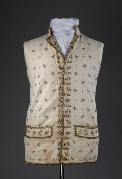 Gilet droit, fin de l'époque Louis XVI. En...