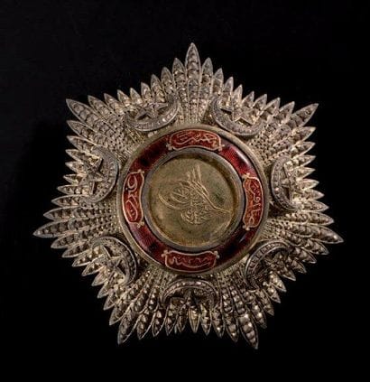 TURQUIE
Ordre de Medjidje. Plaque de Grand-Croix....