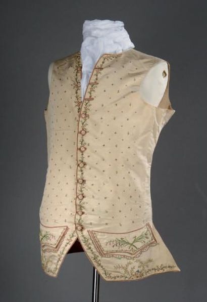 Gilet à basques, vers 1770-1780. En gros...
