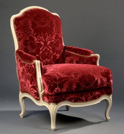 Grande bergère estampillée M. Cresson, fin...