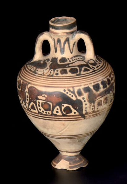 Amphoriskos, art grec, Corinthe. VIe siècle...