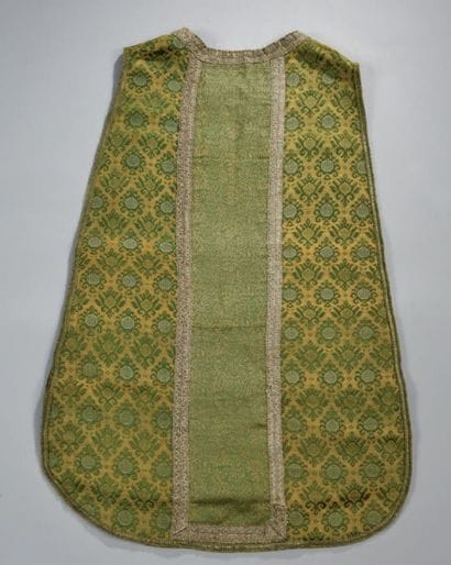 Chasuble, Espagne, fin du XVIe siècle.Brocatelle...