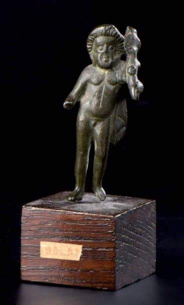 Statuette représentant le dieu Mercure. Bronze....