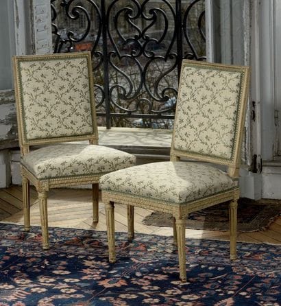 Paire de chaises, estampillées J.B. Boulard,...