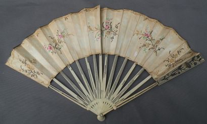Éventail double entente, époque Louis XVI....