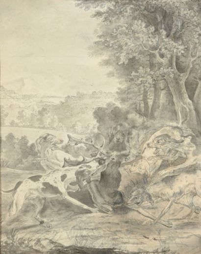École FRANÇAISE du XVIIIe siècle
La chasse...