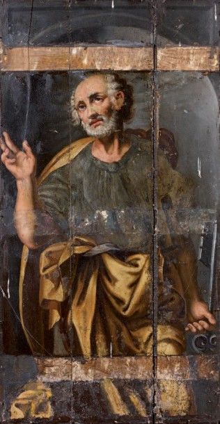 Ecole FRANÇAISE vers 1620
Pape et donateur;...