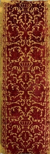 Bordure montante en velours ciselé tissé...