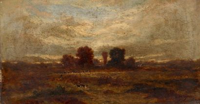Auguste de MOLINS (1821-1890)
Scène de chasse...