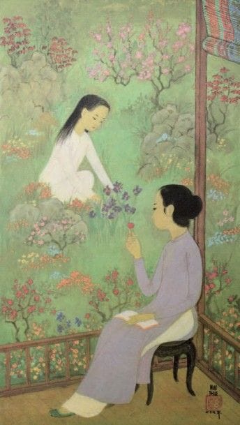 Trung Thu MAI (1906-1980)
Femme au jardin...