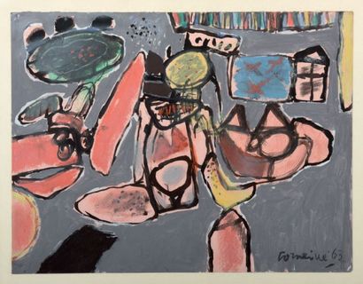 CORNEILLE (1922-2010)
Motifs abstraits, 1963...