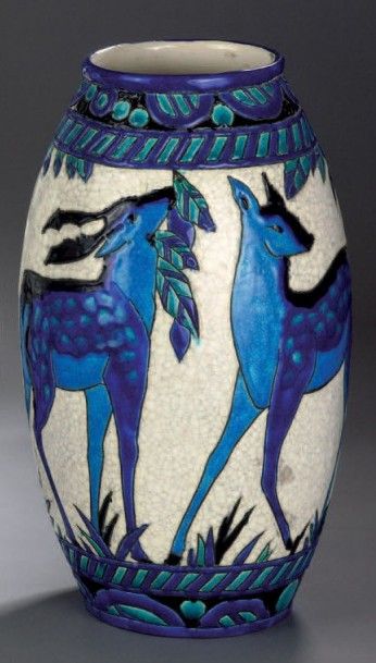 Charles CATTEAU (1880-1966) & BOCH
Vase en...