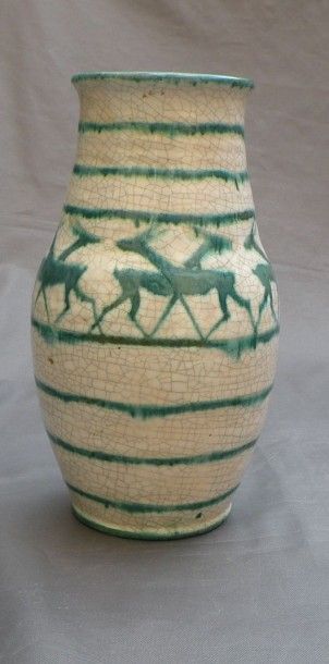 Edouard CAZAUX (1889-1974)
Grand vase piriforme...