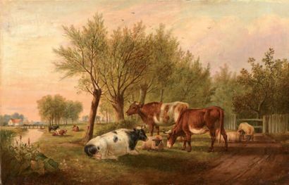 Thomas Sydney COOPER (1803-1902)
Vaches Huile...