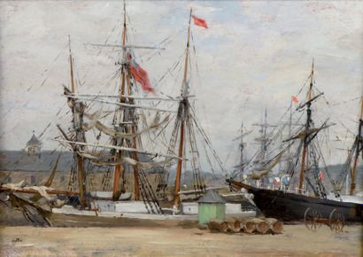 Pierre OUTIN (1840-1899)
Port du Nord Huile...