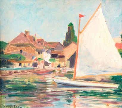 Thomas JEAN
Voiliers sur la Seine Huile sur...