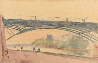 ALBERT LEBOURG (1849-1928)
Paris, la passerelle...