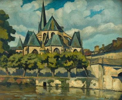 André STRAUSS (1885-1971)
Chevet d'église...