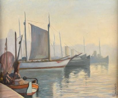 Saburosuke OKADA (1869-1939)
Marine Huile...