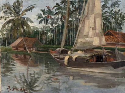 DUONG, école INDOCHINOISE du XXe s
Rivière...
