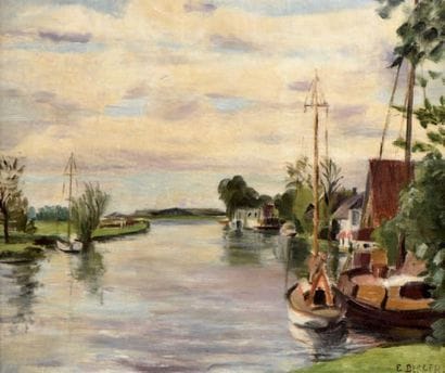 Edith Berger (1900-1994)
Bateaux accostés...
