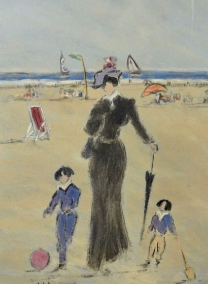 Henry SAINT-CLAIR (1899-1990)
Sur la plage...