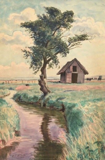 René de SAINT-DELIS (1876-1958)
Le ruisseau...
