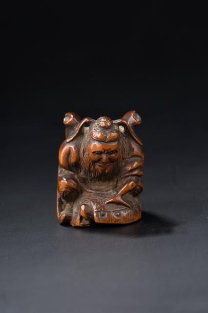 Netsuke en bois Japon, XIXe siècle Représentant...