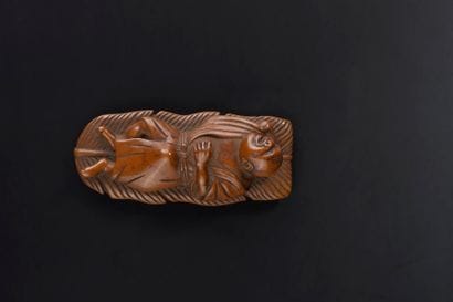Netsuke en bois Japon, XIXe siècle Représentant...
