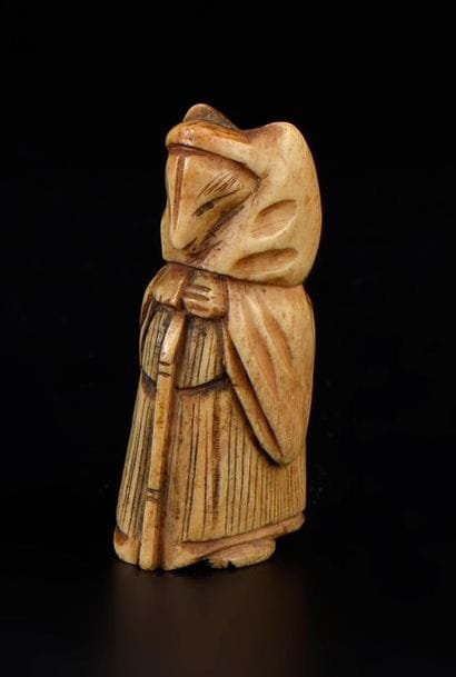 Netsuke en os Japon, fin du XIXe siècle Hakuzosu,...