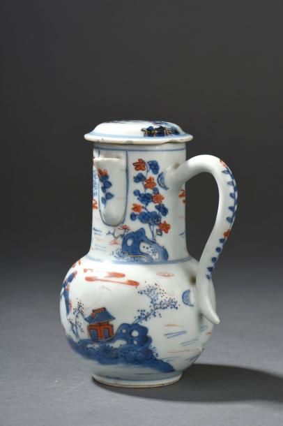 Pichet couvert en porcelaine Imari chinois...
