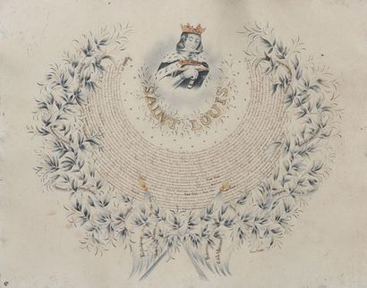 Généalogie de Saint Louis. Estampe de la...