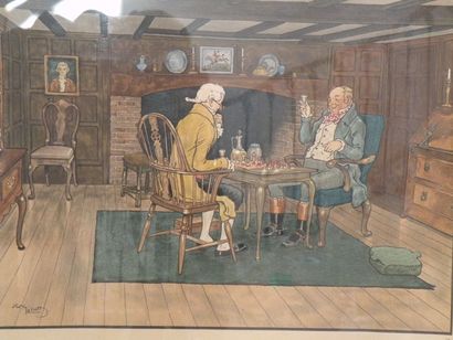 Cécil ALDIN (1870-1935)
Paire de gravures,...