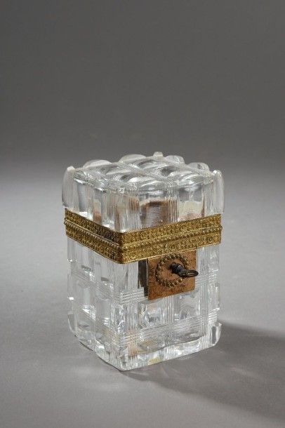 Petit coffret en cristal d'époque Charles...