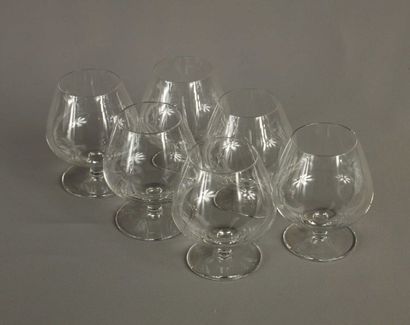 Ensemble de verres à cognac en cristal de...