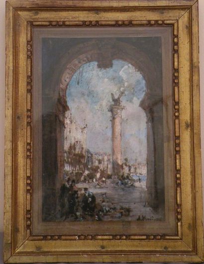 Ecole ITALIENNE, vers 1880
Vue de Venise...