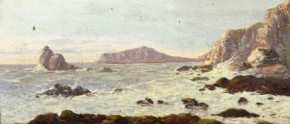 Pol NOEL (XIX-XX)
Falaises Huile sur toile...